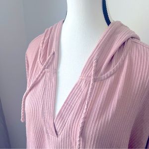 Workshop Republic Clothing | Pullover | 1X | Pink | Ribbed fabric, Hooded